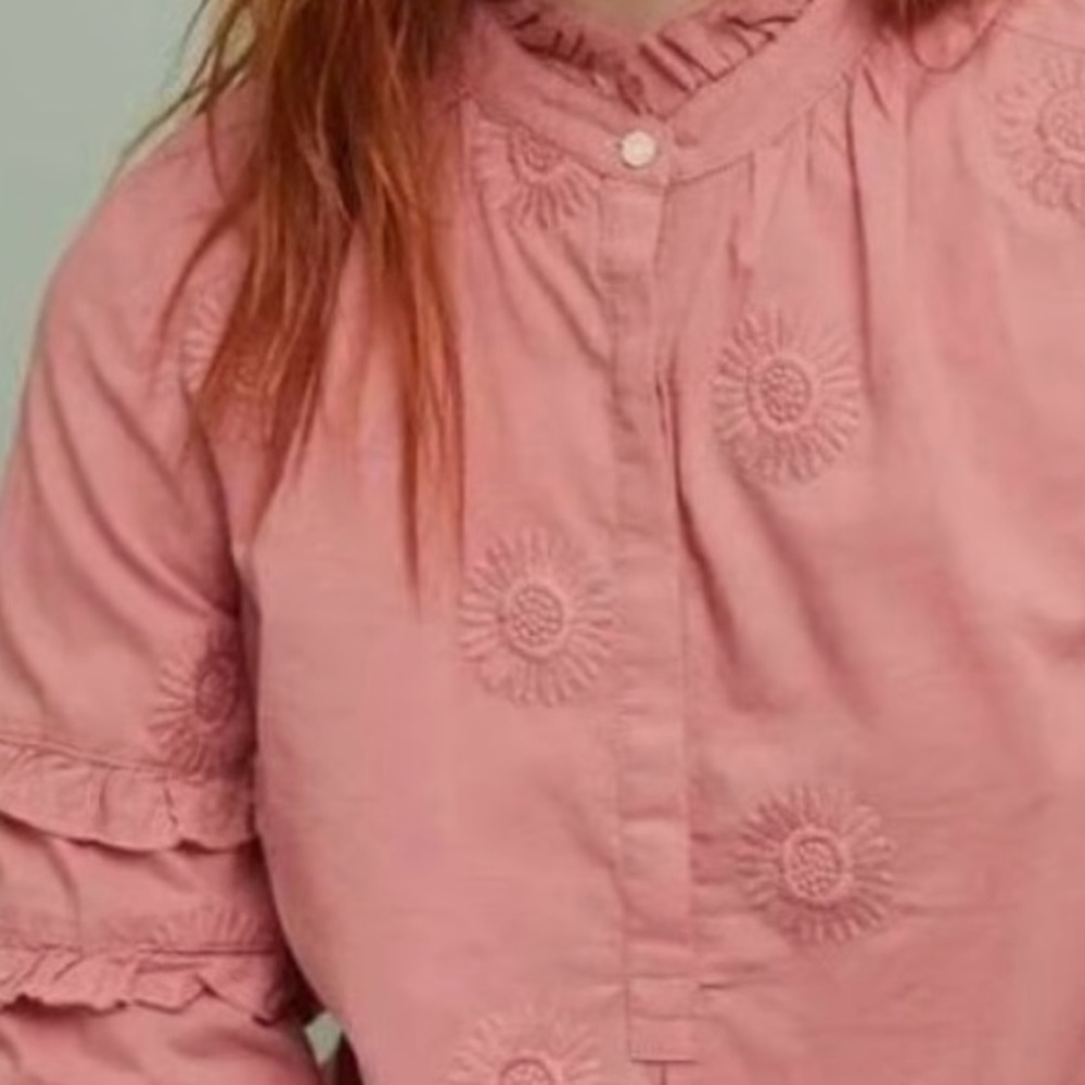 ANTHROPOLOGIE Isabel Sinclair Embroidered Blouse - Picture 3 of 11